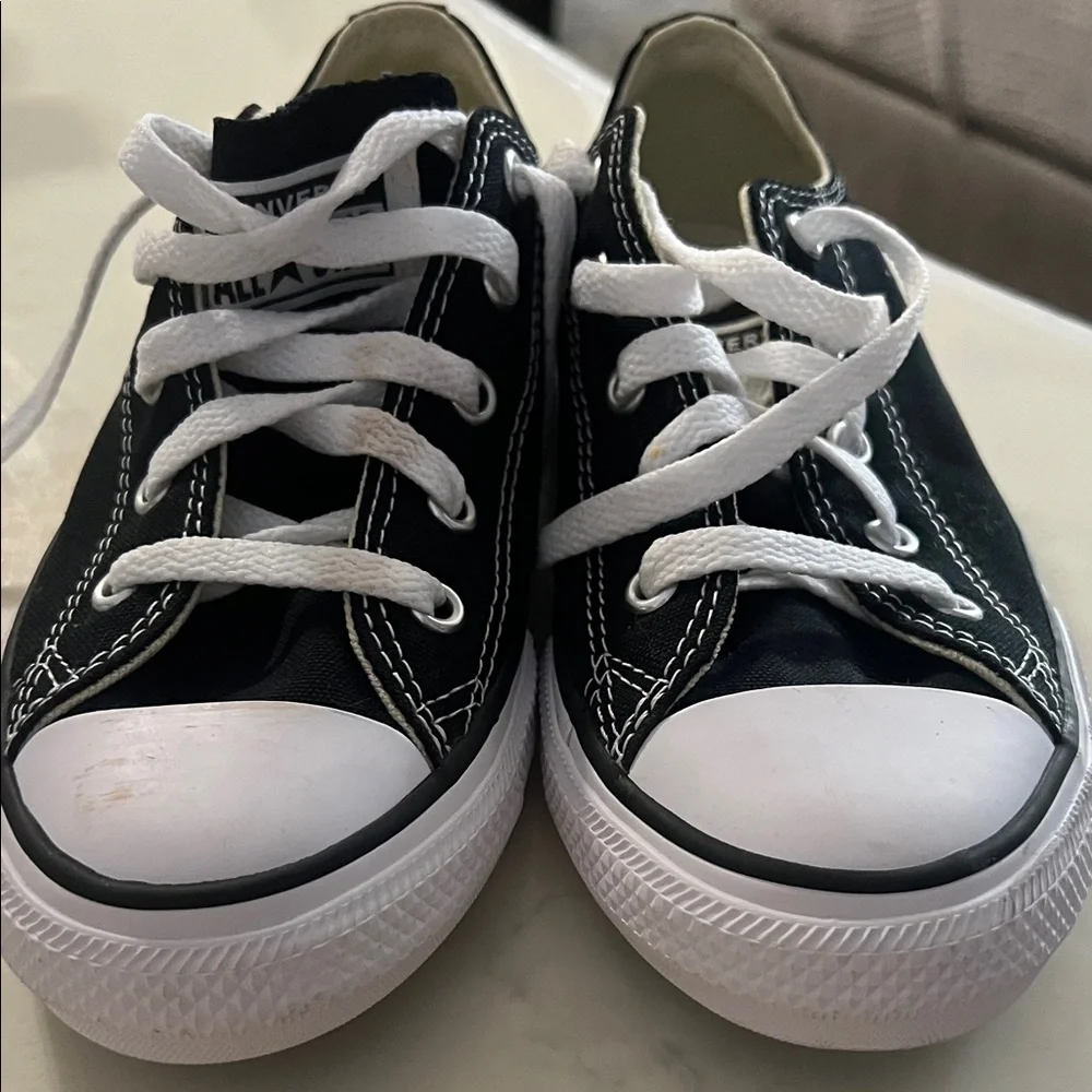 Converse Kids Black and White Low Top Sneakers